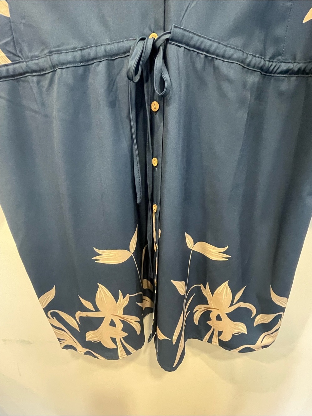 Cupshe Blue Floral V-Neck Button-Front Cover-Up Dress - Picture 6 of 10